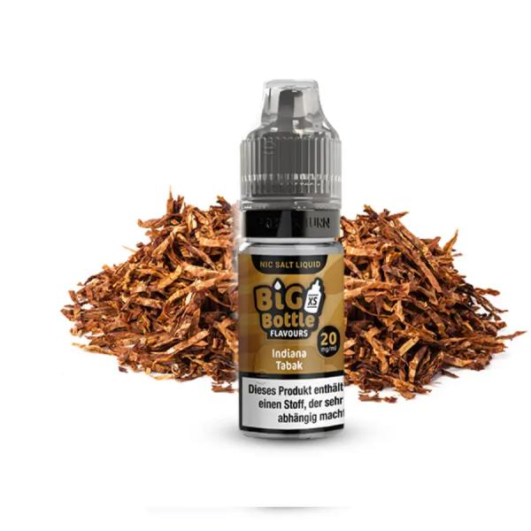 BIG BOTTLE Indiana Tabak Nikotinsalz Liquid 10 ml