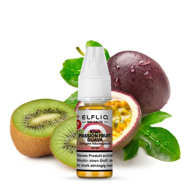 ELFBAR ELFLIQ Kiwi Passion Fruit Guava Nikotinsalz Liquid